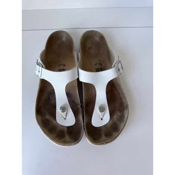 Birkenstock Shoes - BIRKENSTOCK GIZEH BIRKO-FLOR THONG SANDALS SIZE 10 US / 41 EU White